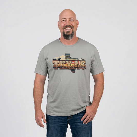 Vintage Texas Sunset Adult Graphic Tee