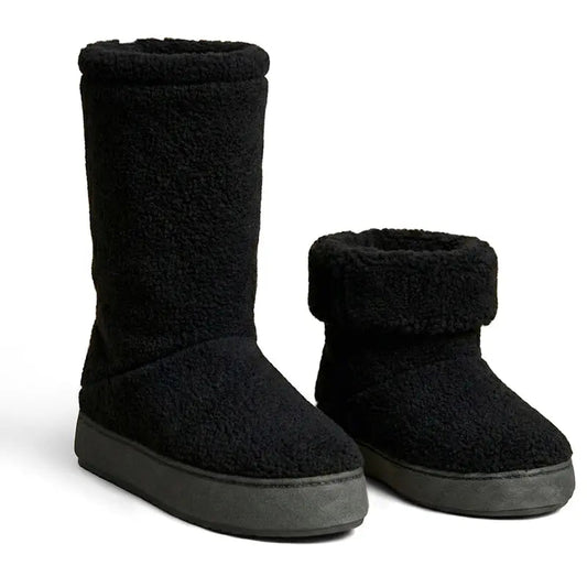 Polar Feet Women's Snugs - Black Berber