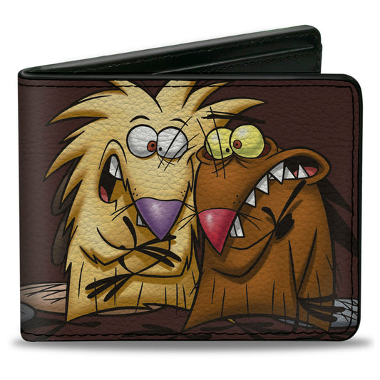 Bi-Fold Wallet - Angry Beavers Norbert & Daggett CLOSE-UP Pose