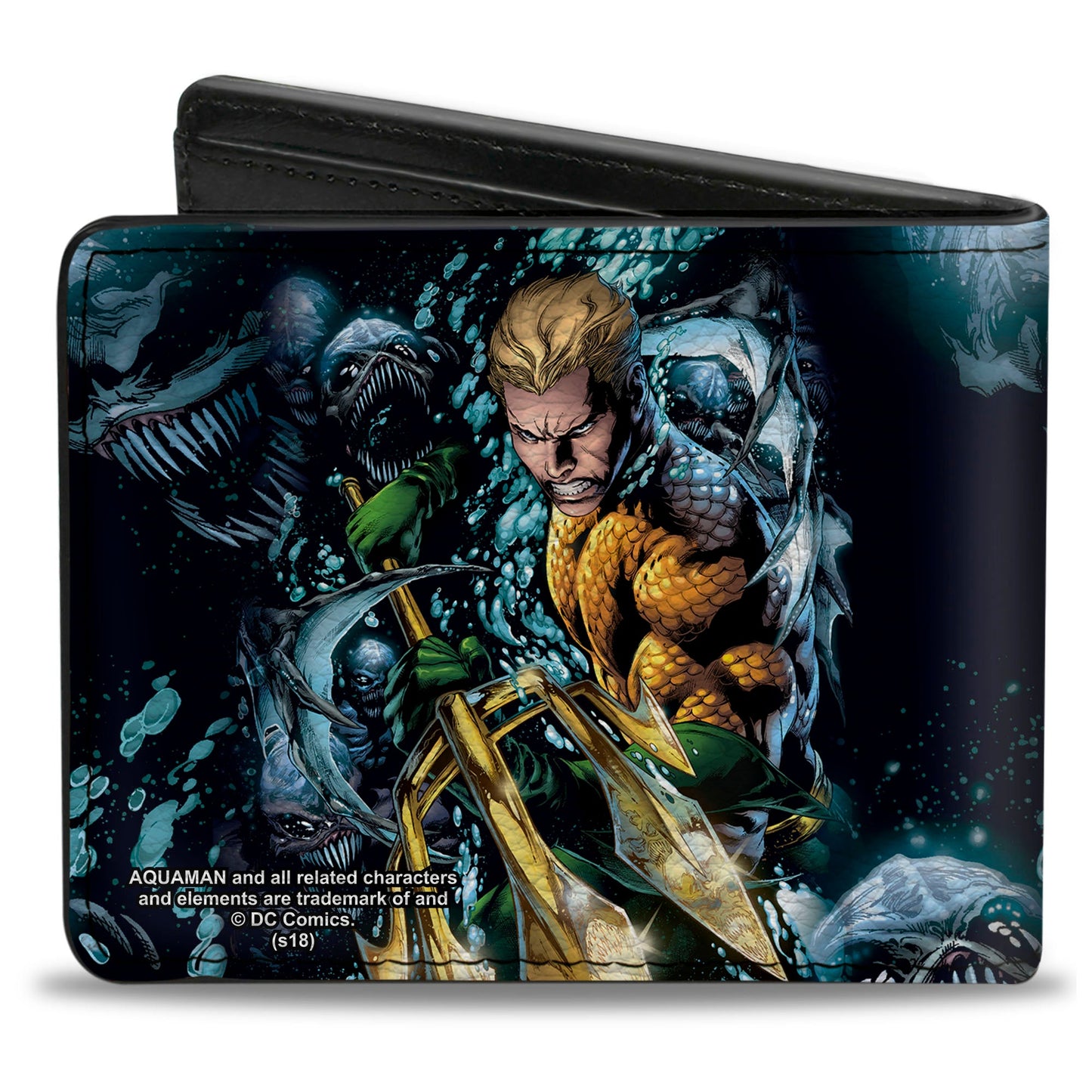 Bi-Fold Wallet - Aquaman New 52 The Trench Underwater Comic Book Cover Pose