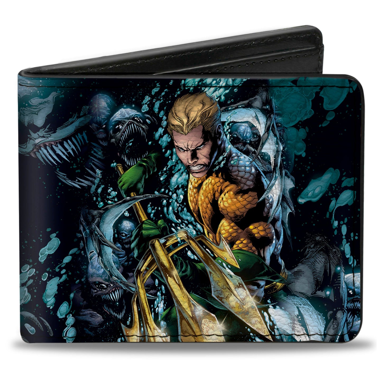 Bi-Fold Wallet - Aquaman New 52 The Trench Underwater Comic Book Cover Pose