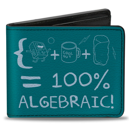 Bi-Fold Wallet - Adventure Time 100% ALGEBRAIC Formula Blue/White