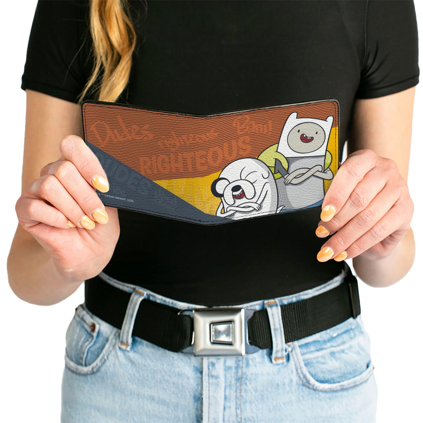 Bi-Fold Wallet - Adventure Time Jake and Finn DUDES RIGHTEOUS Pose Multi Color