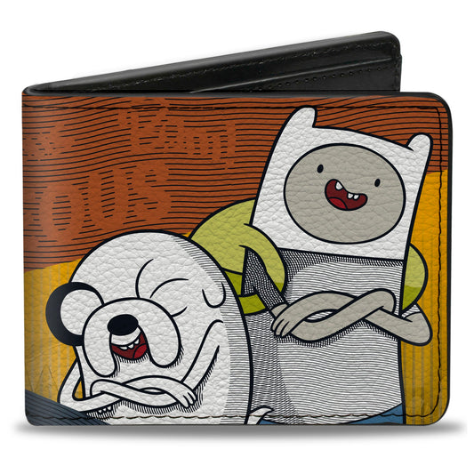 Bi-Fold Wallet - Adventure Time Jake and Finn DUDES RIGHTEOUS Pose Multi Color
