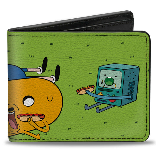Bi-Fold Wallet - Adventure Time Jake Finn and BMO Hot Dog Picnic Scene