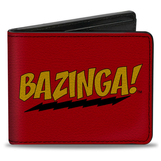Bi-Fold Wallet - BAZINGA! Red Gold Black