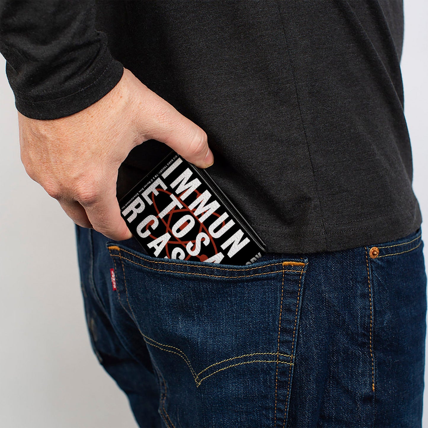 Bi-Fold Wallet - IMMUNE TO SARCASM Atom Black Red White