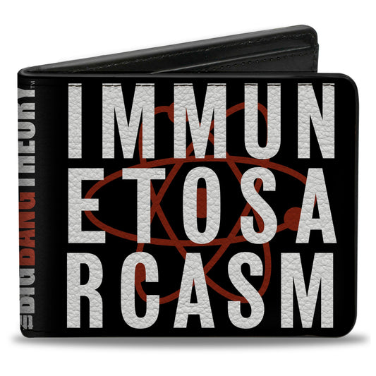 Bi-Fold Wallet - IMMUNE TO SARCASM Atom Black Red White