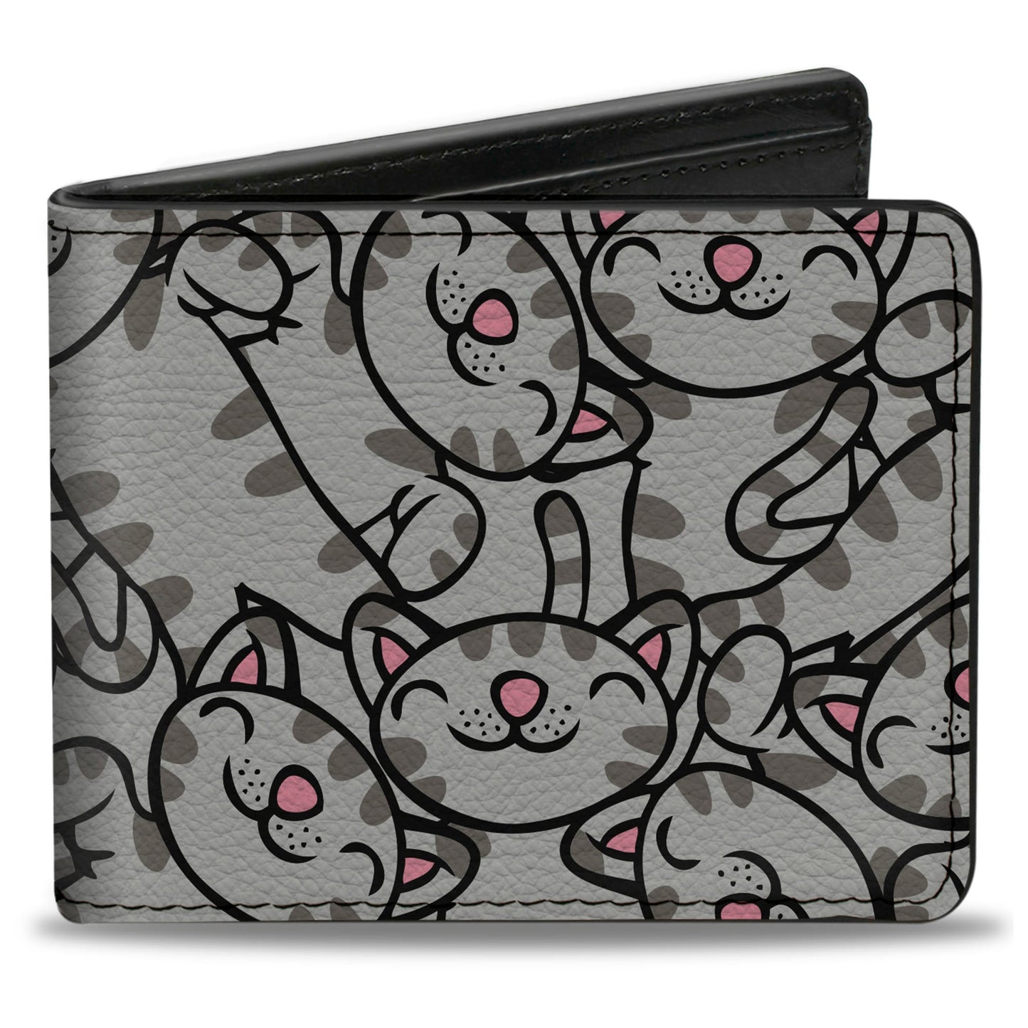 Bi-Fold Wallet - Soft Kitty Poses Stacked