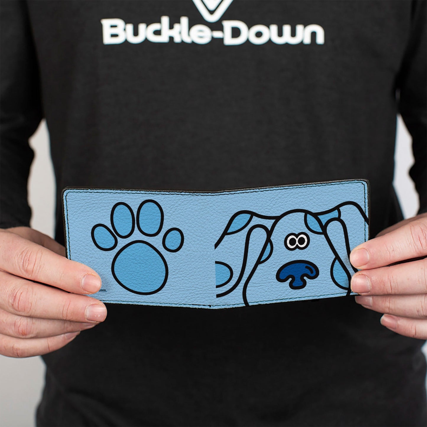 Bi-Fold Wallet - Blue's Clues Blue Face + Paw Print Blues