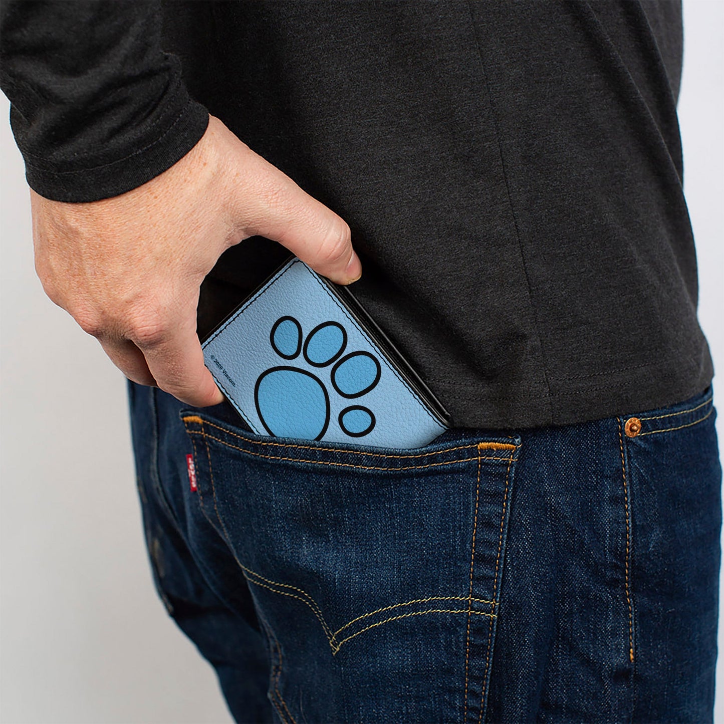 Bi-Fold Wallet - Blue's Clues Blue Face + Paw Print Blues