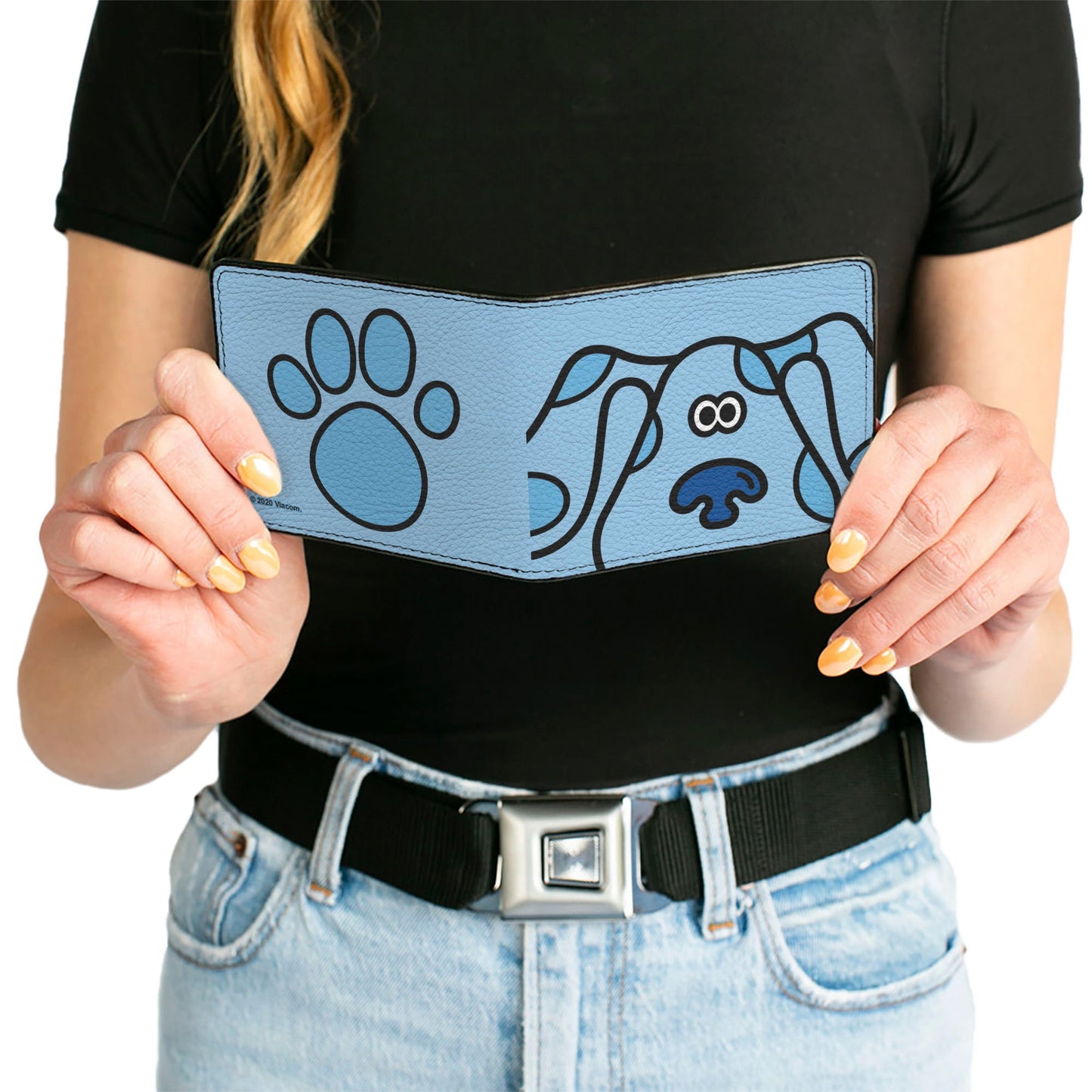 Bi-Fold Wallet - Blue's Clues Blue Face + Paw Print Blues