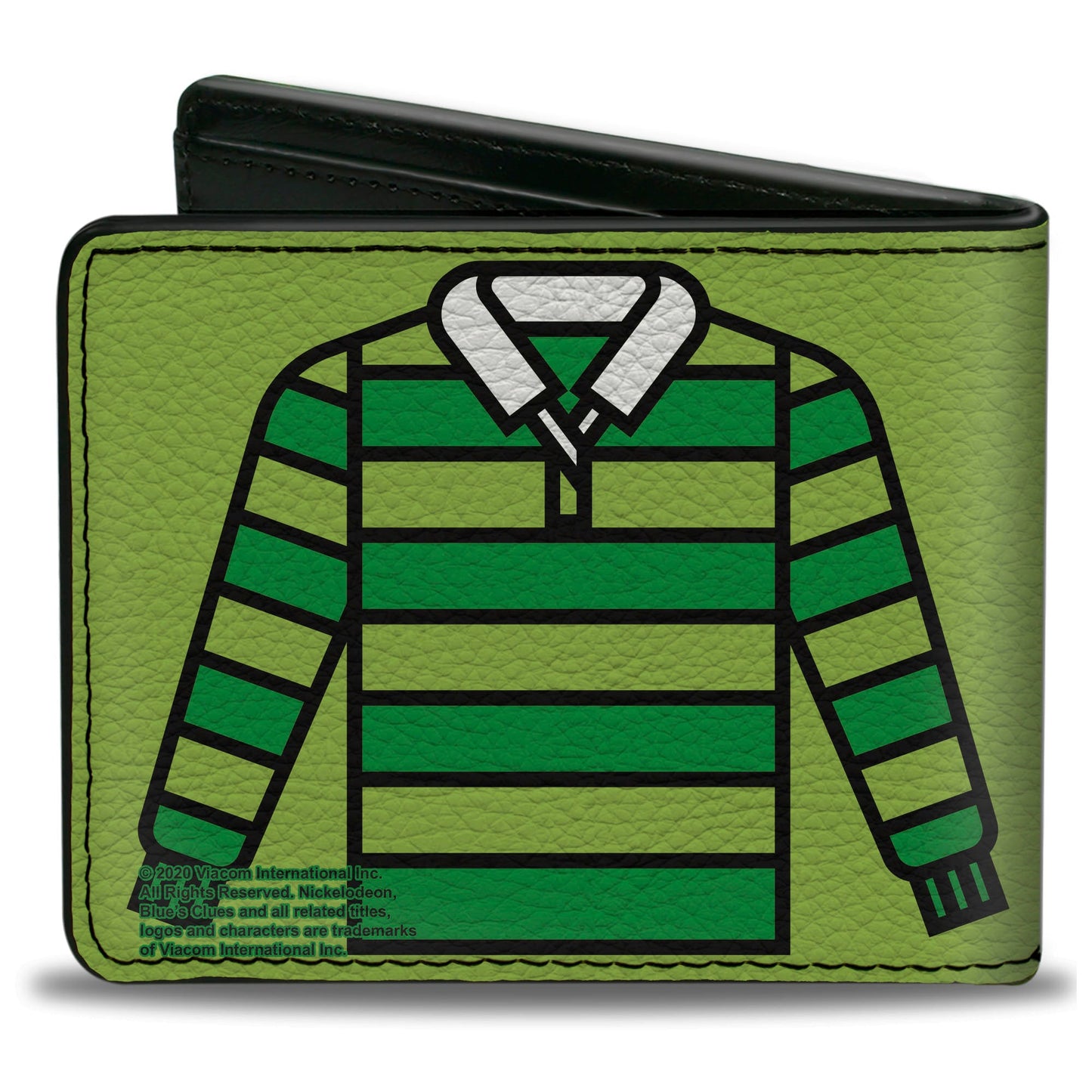 Bi-Fold Wallet - Blue's Clues Steve's Handy Dandy Notebook Thinking Chair + Striped Shirt Greens Black Red