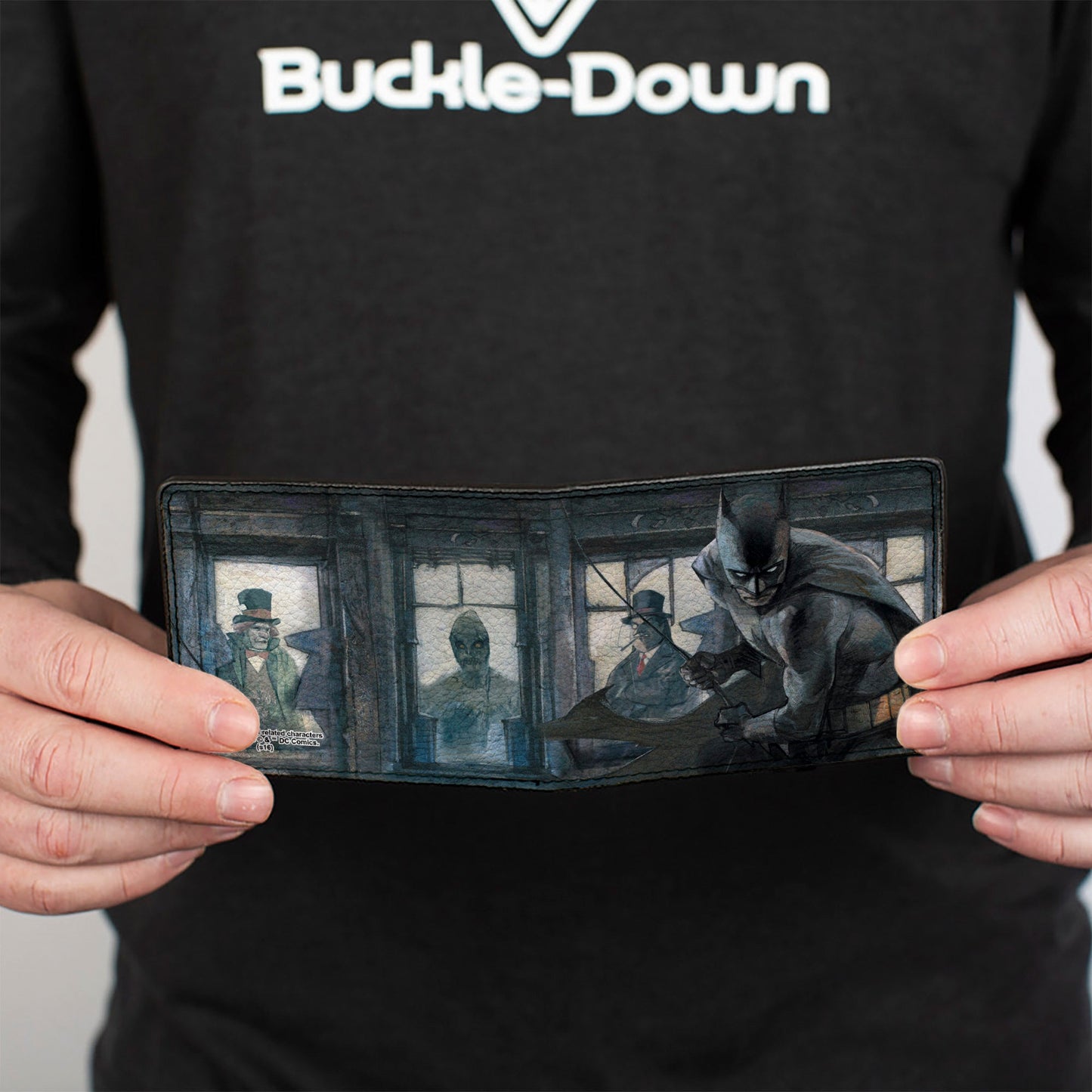 Bi-Fold Wallet - The Dark Knight Annual #1 Cover Pose Batman Action Mad Hatter Scarecrow Penguin in Windows