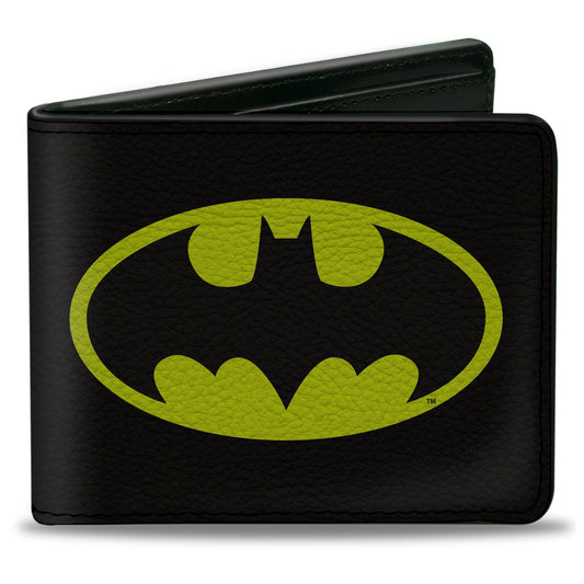Bi-Fold  Wallet - Batman Bat Signal Logo Black/Yellow/Black