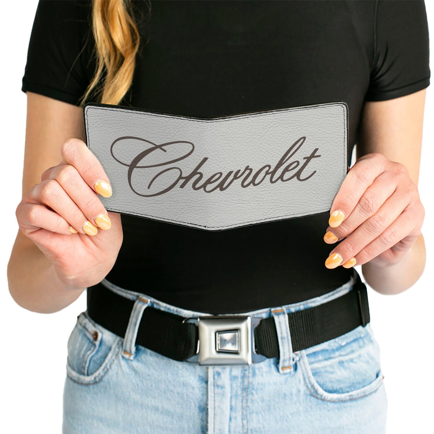 Bi-Fold Wallet - CHEVROLET Script White/Brown