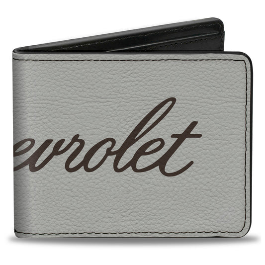 Bi-Fold Wallet - CHEVROLET Script White/Brown