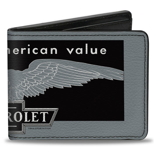 Bi-Fold Wallet - CHEVROLET THE GREAT AMERICAN VALUE Eagle Light Blue/Black