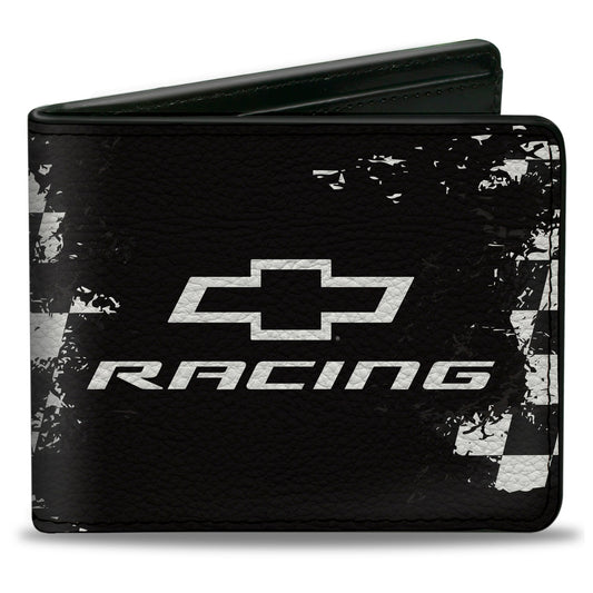 Bi-Fold Wallet - Chevrolet RACING Bowtie Checker Black/White