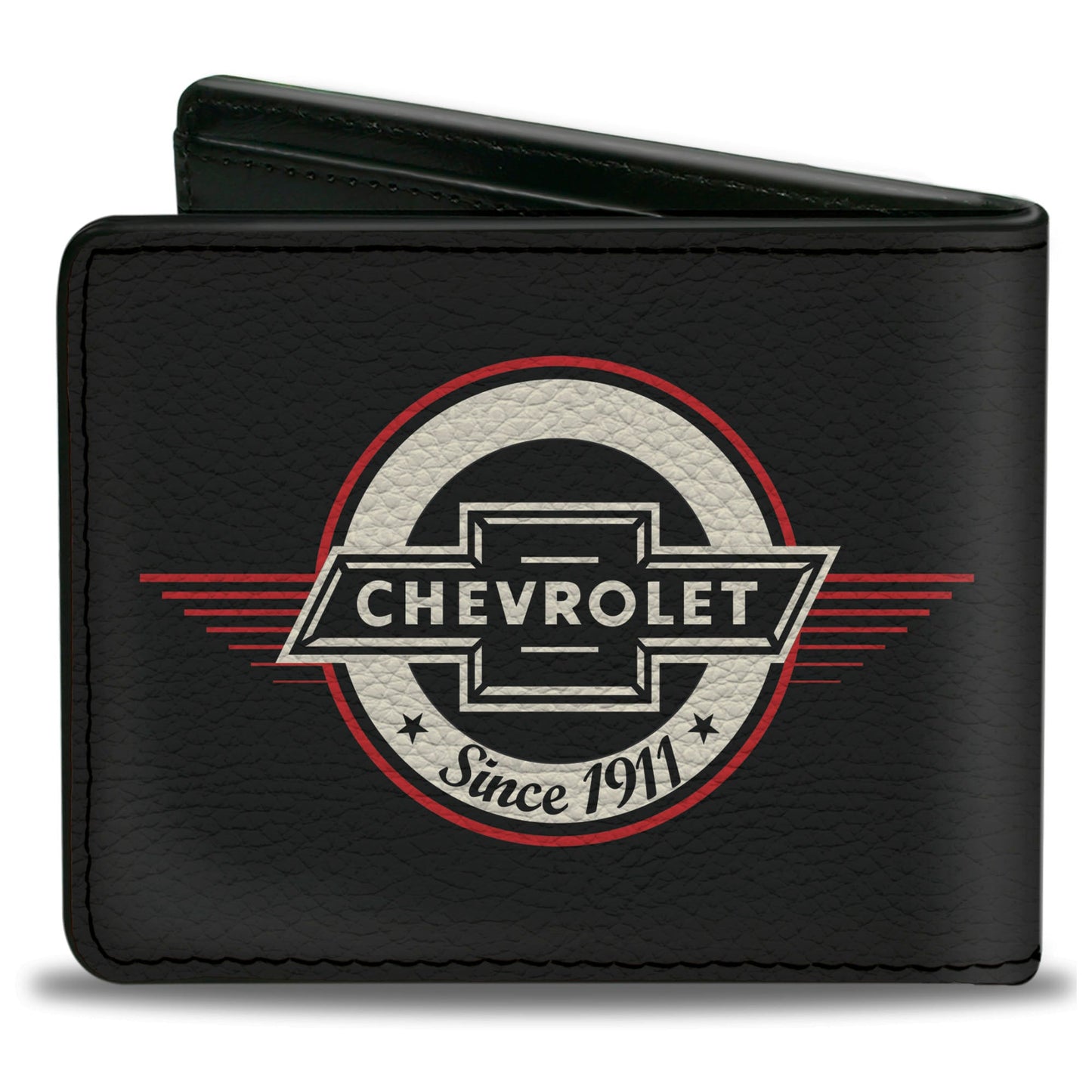 Bi-Fold Wallet - Retro Chevy Bowtie SINCE 1911 Black Red Ivory