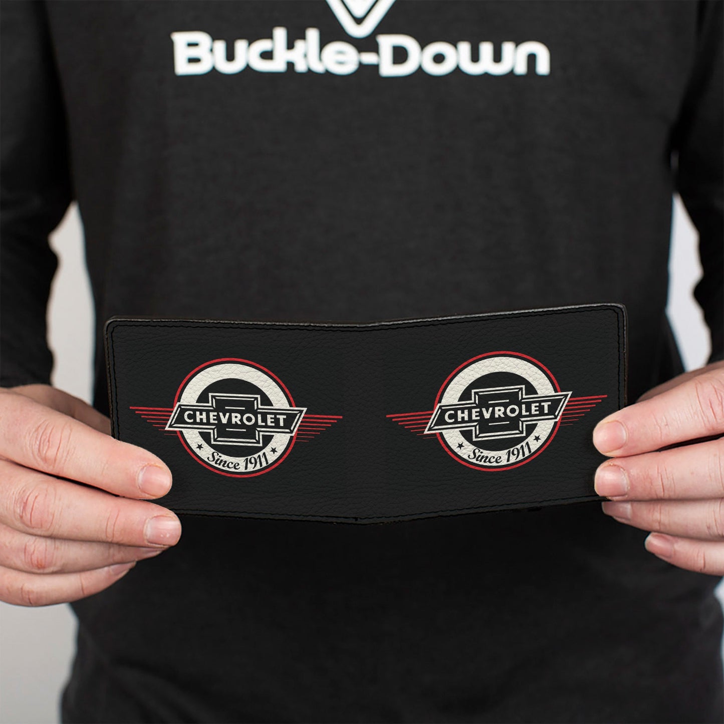 Bi-Fold Wallet - Retro Chevy Bowtie SINCE 1911 Black Red Ivory