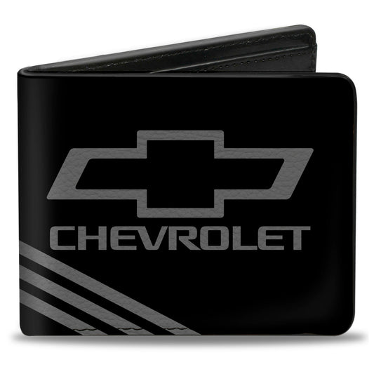 Bi-Fold Wallet - CHEVROLET Bowtie 3-Stripe Black Charcoal