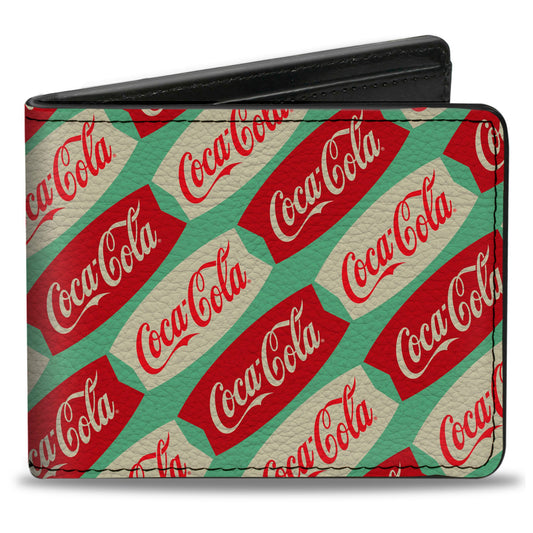 Bi-Fold Wallet - Coca-Cola Script Marquee Logo Green/Red/White