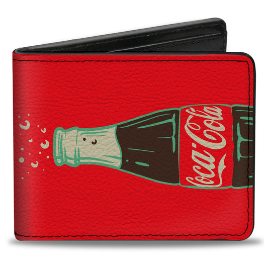 Bi-Fold Wallet - Coca-Cola ENJOY THAT EVERYWHERE Bottle Red/White/Brown