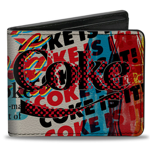Bi-Fold Wallet - COKE IS IT! Pop Art Collage Multi Color