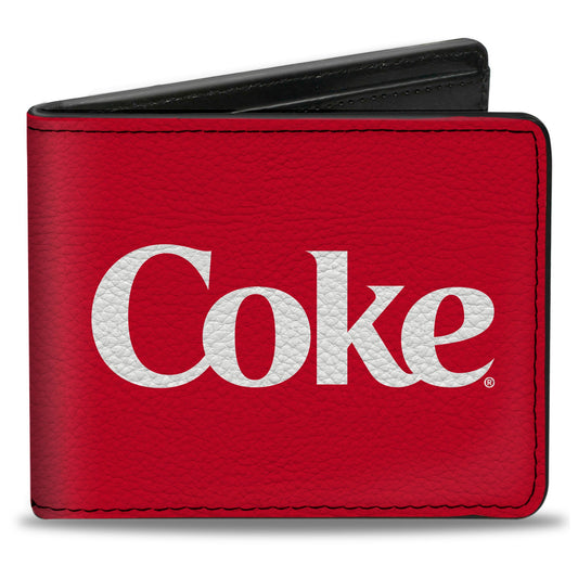 Bi-Fold Wallet - COKE Text Logo Red/White'