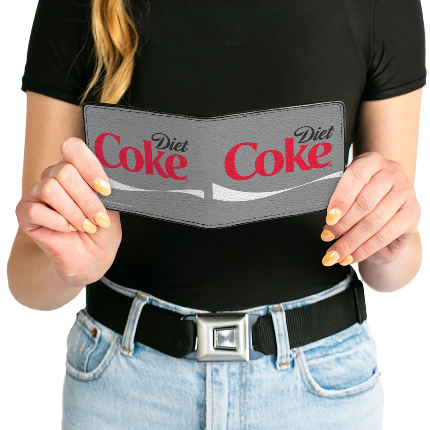 Bi-Fold Wallet - DIET COKE Ribbon Logo Gray/Black/Red/White