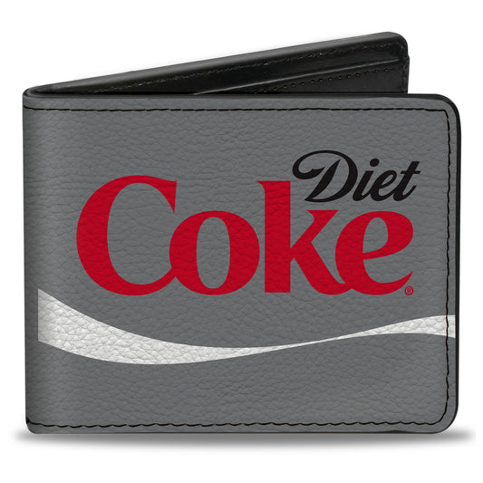 Bi-Fold Wallet - DIET COKE Ribbon Logo Gray/Black/Red/White