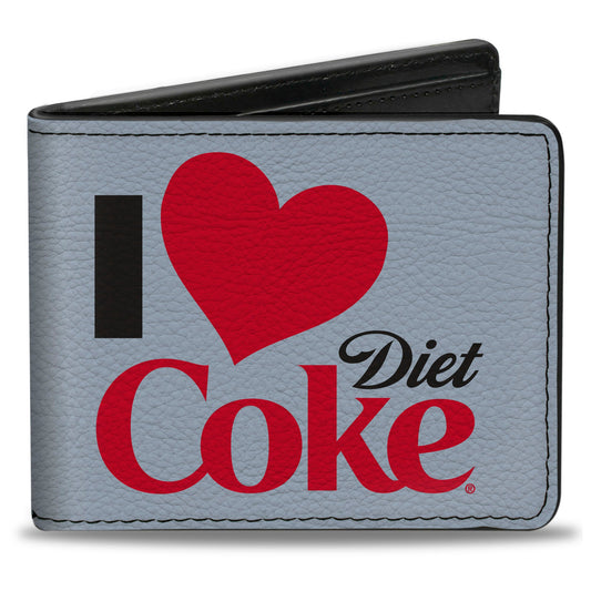 Bi-Fold Wallet - I Heart DIET COKE Text White/Black/Red