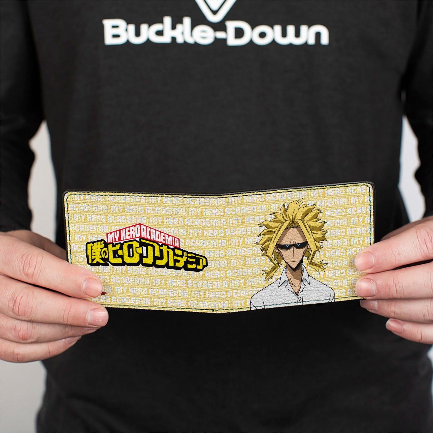 Bi-Fold Wallet - MY HERO ACADEMIA All Might Pose and Title Logo Yellow/White