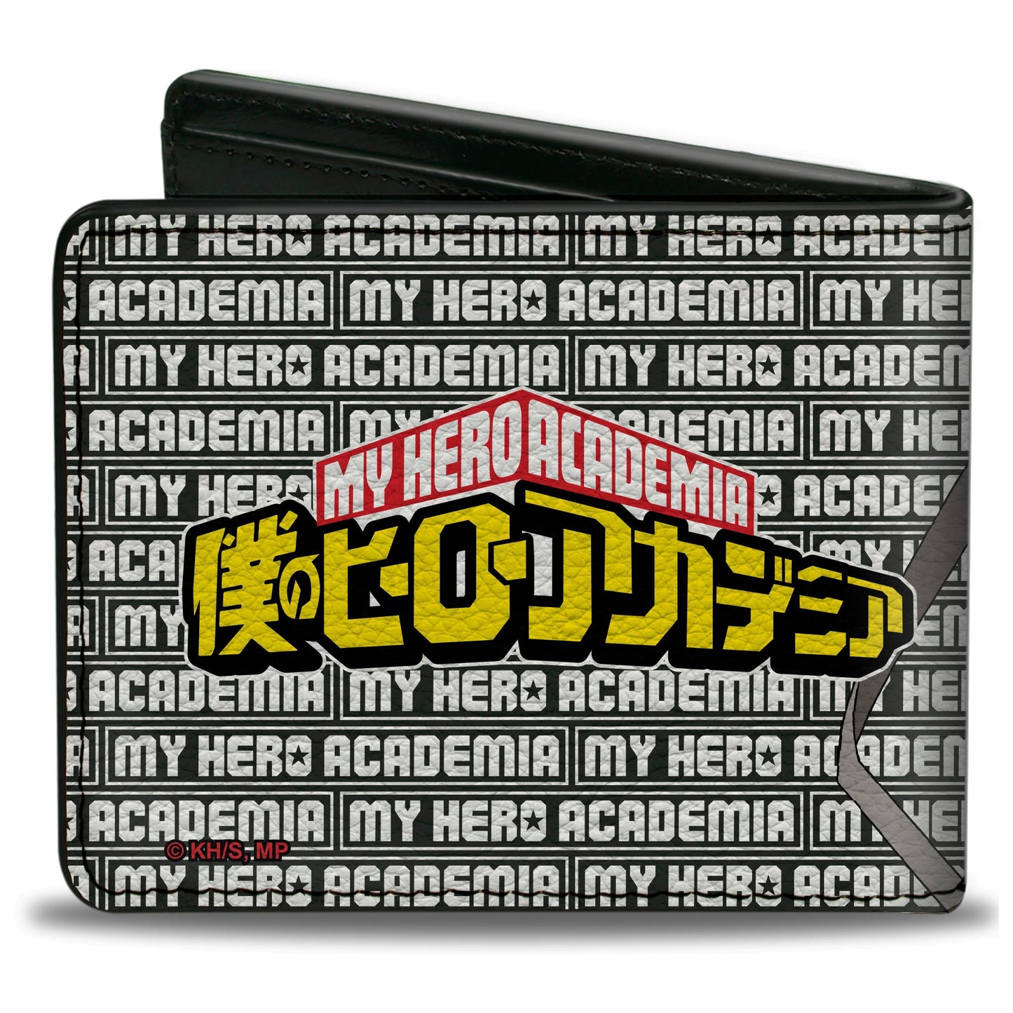 Bi-Fold Wallet - MY HERO ACADEMIA Eraser Head Pose with Text and Title Logo Black/White