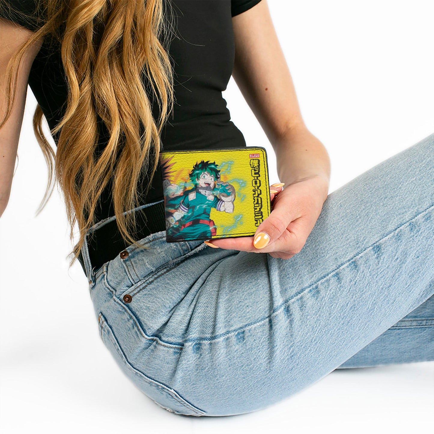 Bi-Fold Wallet - MY HERO ACADEMIA Three Character Group Pose and Title Logo Yellow