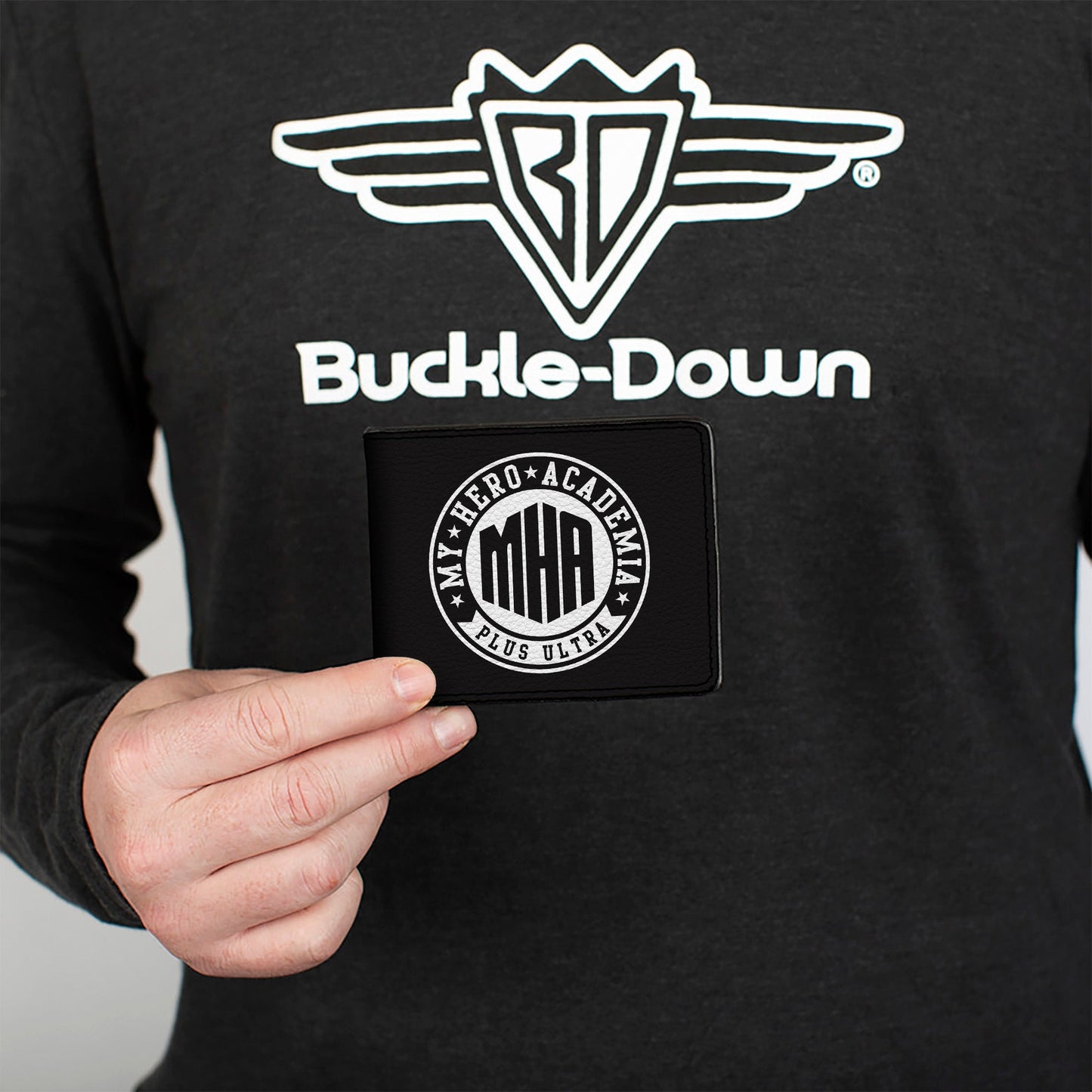Bi-Fold Wallet - MY HERO ACADEMIA PLUS ULTRA Round Logo Black/White