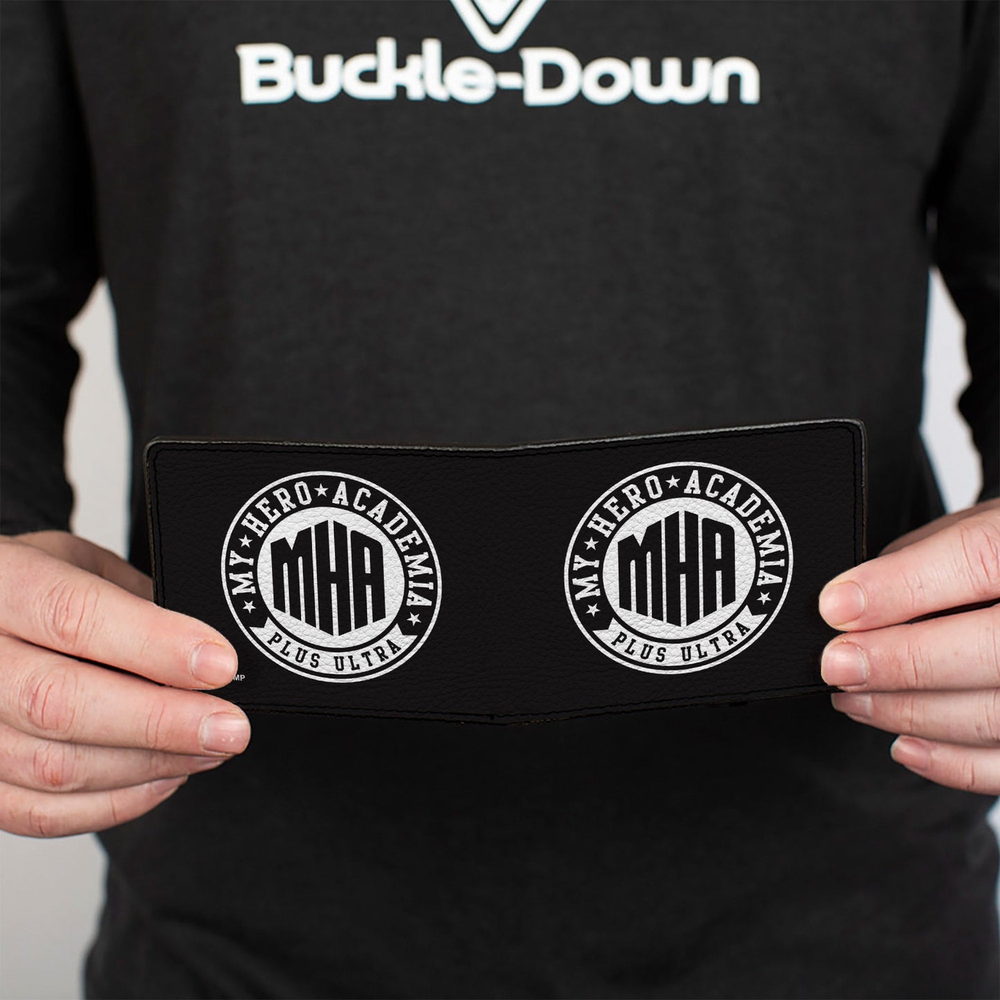 Bi-Fold Wallet - MY HERO ACADEMIA PLUS ULTRA Round Logo Black/White