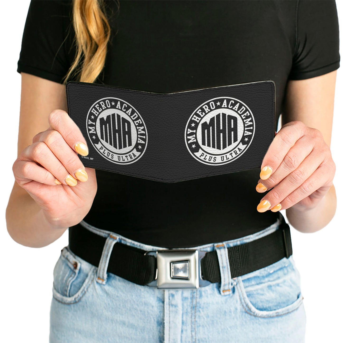 Bi-Fold Wallet - MY HERO ACADEMIA PLUS ULTRA Round Logo Black/White