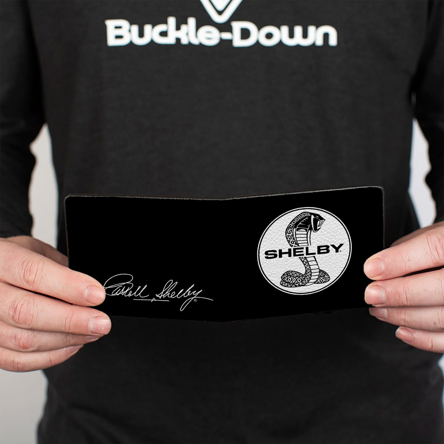 Bi-Fold Wallet - SHELBY Tiffany Split + Signature Black White