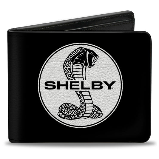 Bi-Fold Wallet - SHELBY Tiffany Split + Signature Black White