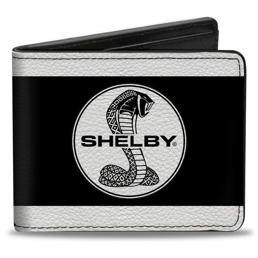 Bi-Fold Wallet - SHELBY Tiffany Split Stripe White Black