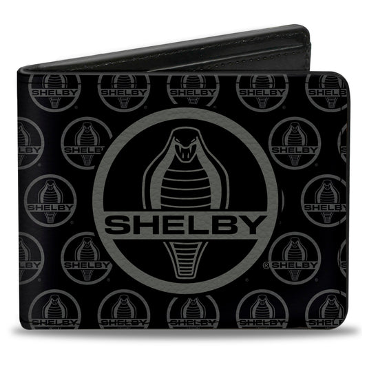Bi-Fold Wallet - SHELBY Cobra Center Monogram Black Gray