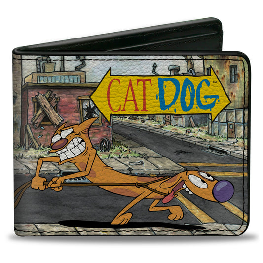 Bi-Fold Wallet - CATDOG Let's Go This Way Poses