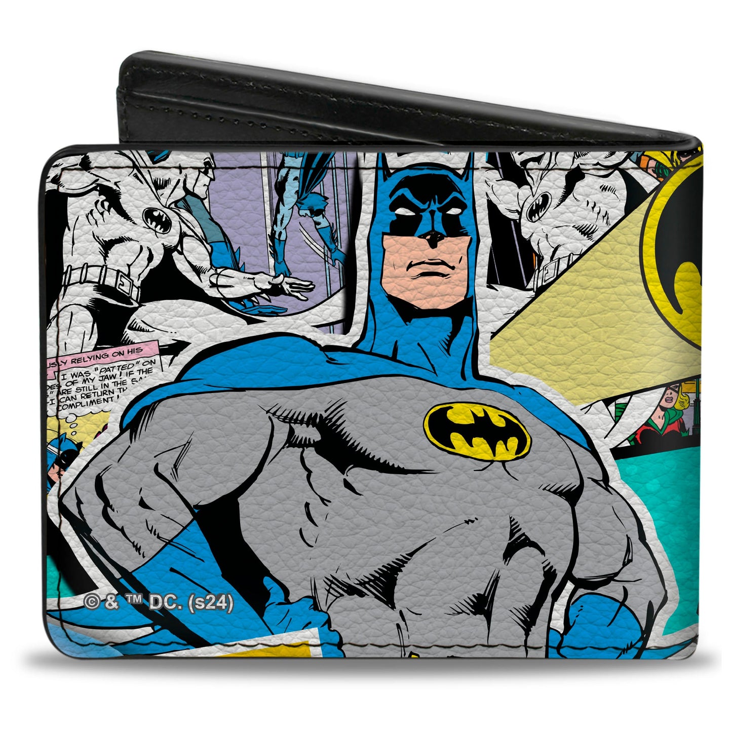 Bi-Fold Wallet - BATMAN 75 Classic Comic Book Panels Collage Multi Color