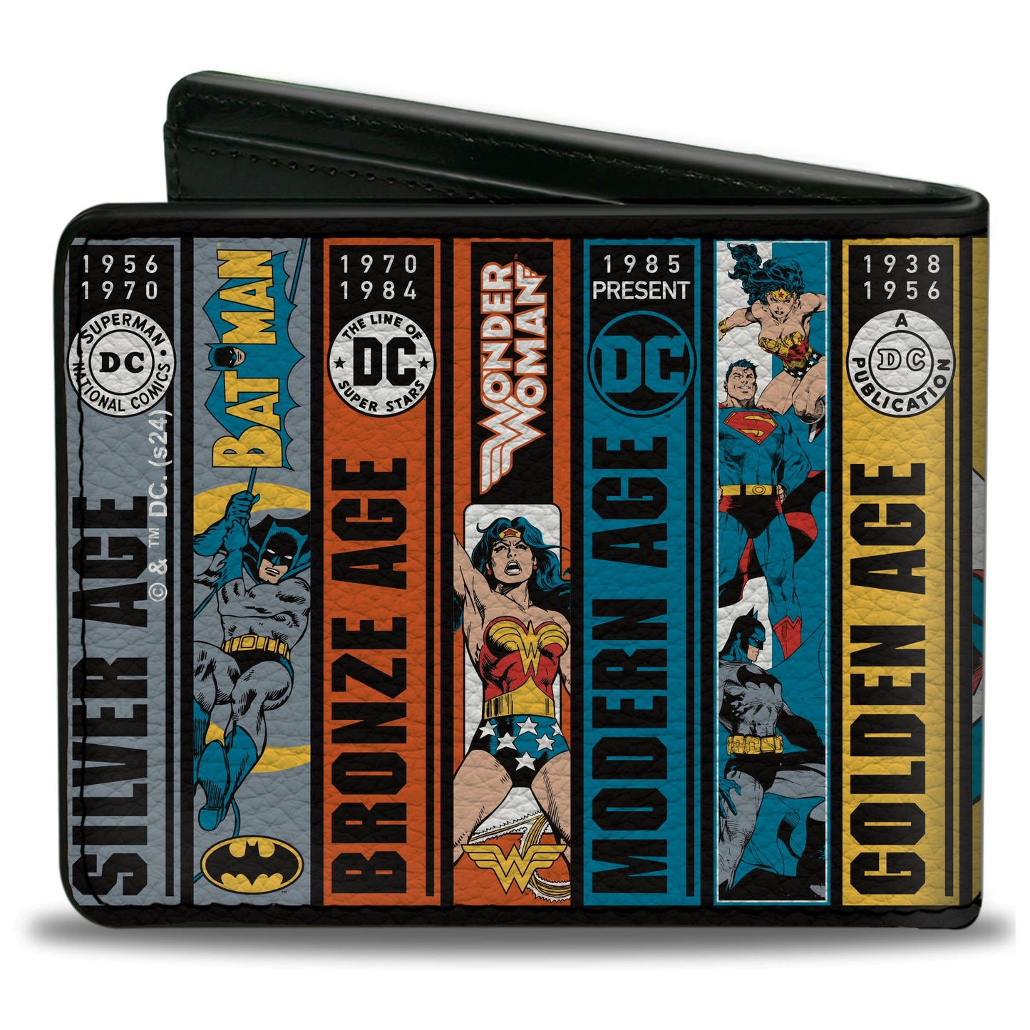 Bi-Fold Wallet - DC Justice League Comics Anniversary Age Scene Blocks