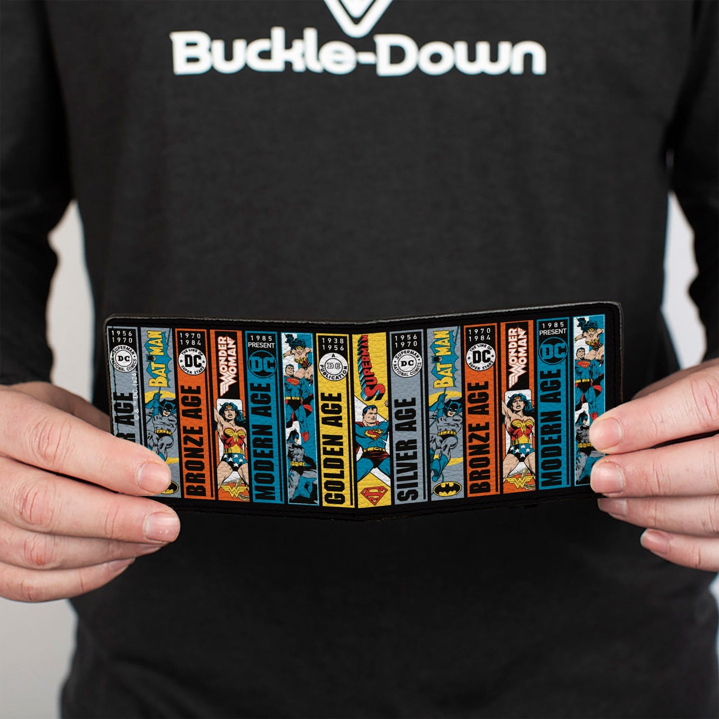 Bi-Fold Wallet - DC Justice League Comics Anniversary Age Scene Blocks