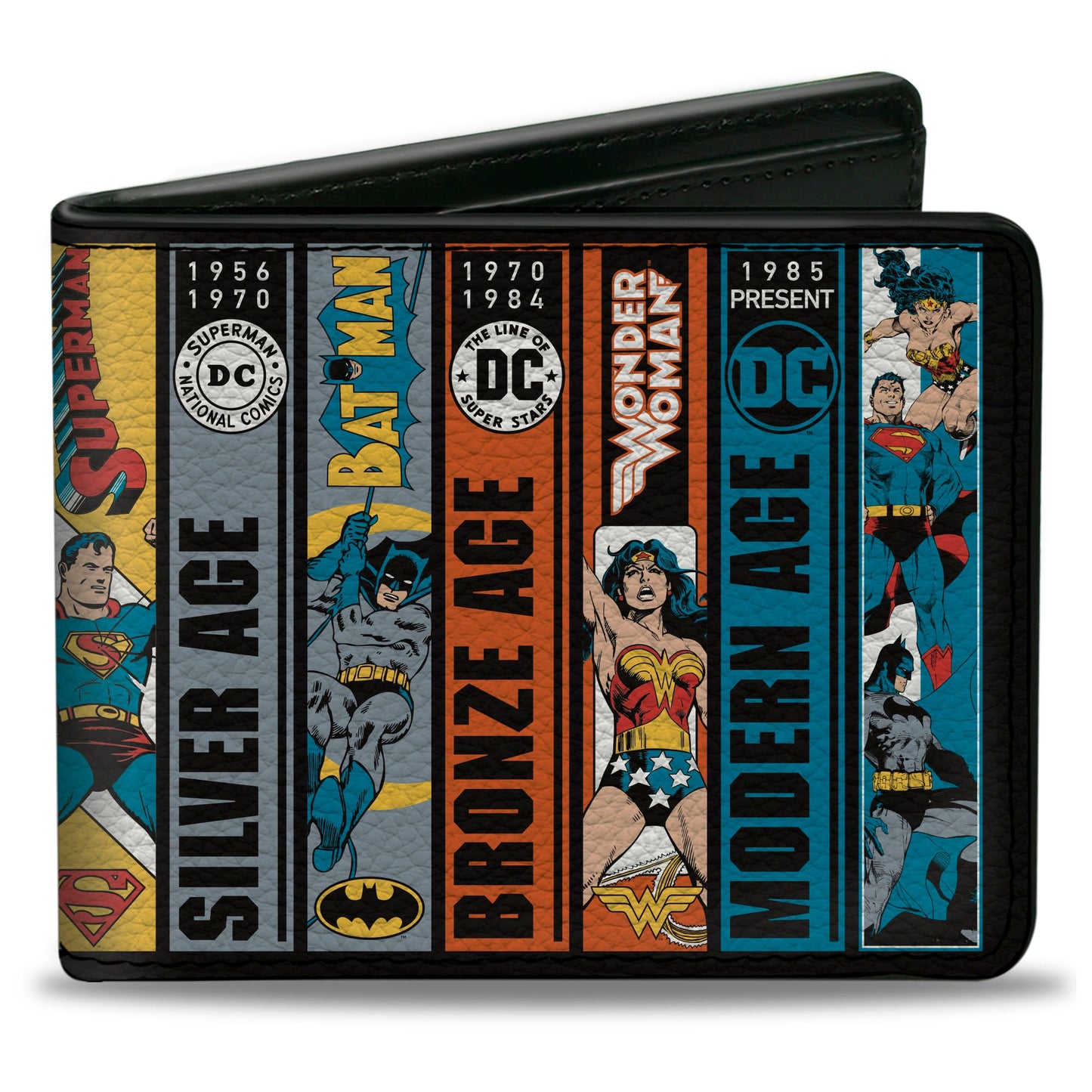 Bi-Fold Wallet - DC Justice League Comics Anniversary Age Scene Blocks