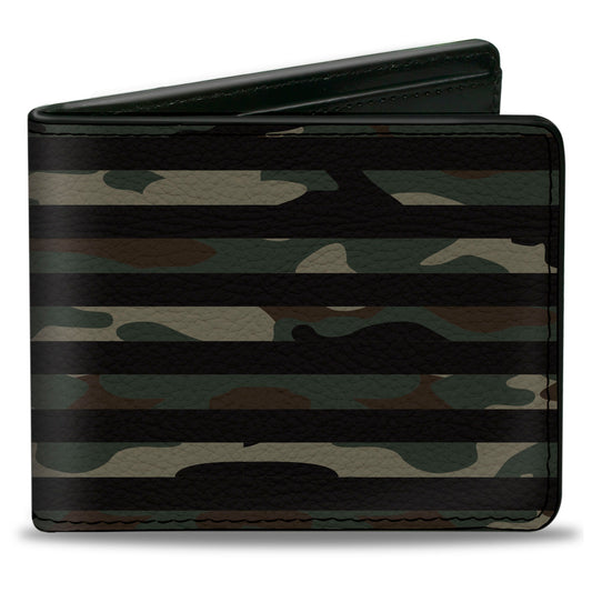 Bi-Fold Wallet - RAM Logo Americana Flag Weathered Camo Olive Black Olive