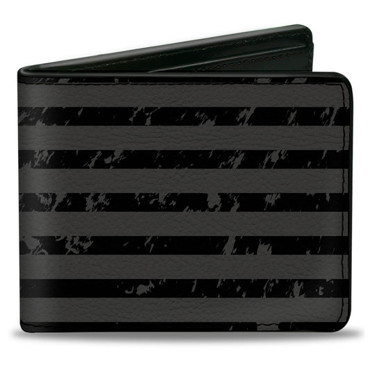 Bi-Fold Wallet - RAM Logo Americana Flag Weathered Gray Black